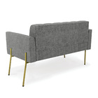 Sofá Namoradeira E 2 Poltronas Pé De Ferro Dourado Elisa Linh