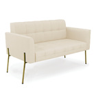 Sofá Namoradeira E 2 Poltronas Pé De Ferro Dourado Elisa Linh