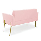 Sofá Namoradeira E 2 Poltronas Pé De Ferro Dourado Elisa Sued