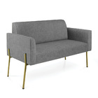 Sofá Namoradeira E 2 Poltronas Pé De Ferro Dourado Marisa Lin