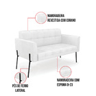 Sofá Namoradeira E 2 Poltronas Pé De Ferro Preto Elisa Corano