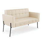 Sofá Namoradeira E 2 Poltronas Pé De Ferro Preto Elisa Corino