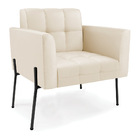 Sofá Namoradeira E 2 Poltronas Pé De Ferro Preto Elisa Corino