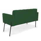 Sofá Namoradeira E 2 Poltronas Pé De Ferro Preto Elisa Veludo