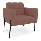 Sofá Namoradeira E 2 Poltronas Pé De Ferro Preto Elisa Veludo