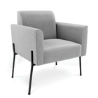 Sofá Namoradeira E 2 Poltronas Pé De Ferro Preto Marisa Suede