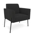 Sofá Namoradeira E 2 Poltronas Pé De Ferro Preto Marisa Velud