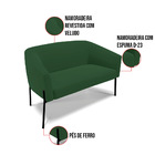 Sofá Namoradeira E 2 Poltronas Pé De Ferro Preto Stella Velud