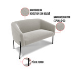 Sofá Namoradeira E 2 Poltronas Pé Ferro Pto Stella Bouclê Cin