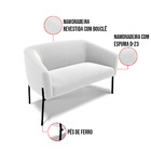 Sofá Namoradeira E 2 Poltronas Pé Ferro Pto Stella Bouclê D03