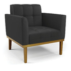 Sofá Namoradeira E Poltrona Base De Madeira Castanho Elisa Co