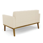 Sofá Namoradeira E Poltrona Base De Madeira Castanho Elisa Li