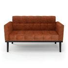 Sofá Namoradeira E Poltrona Base De Madeira Preto Elisa Coran