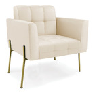 Sofá Namoradeira E Poltrona Base Pé De Ferro Dourado Elisa Co