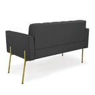 Sofá Namoradeira E Poltrona Base Pé De Ferro Dourado Elisa Co