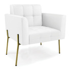 Sofá Namoradeira E Poltrona Base Pé De Ferro Dourado Elisa Co