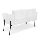 Sofá Namoradeira E Poltrona Base Pé De Ferro Preto Elisa Cora