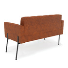 Sofá Namoradeira E Poltrona Base Pé De Ferro Preto Elisa Cora