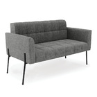 Sofá Namoradeira E Poltrona Base Pé De Ferro Preto Elisa Linh