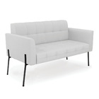 Sofá Namoradeira E Poltrona Base Pé De Ferro Preto Elisa Linh