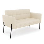 Sofá Namoradeira E Poltrona Base Pé De Ferro Preto Elisa Linh