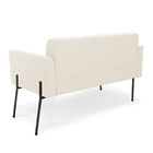 Sofá Namoradeira E Poltrona Base Pé De Ferro Preto Elisa Velu