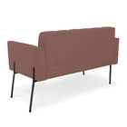 Sofá Namoradeira E Poltrona Base Pé De Ferro Preto Elisa Velu