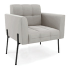 Sofá Namoradeira E Poltrona Base Pé De Ferro Preto Elisa Velu