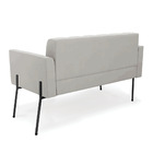 Sofá Namoradeira E Poltrona Base Pé De Ferro Preto Elisa Velu