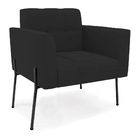 Sofá Namoradeira E Poltrona Base Pé De Ferro Preto Elisa Velu