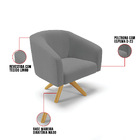 Sofá Namoradeira E Poltrona Giratória Ma30 Stella Linho Grafi