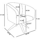 Sofá Namoradeira E Poltrona Giratória Ma30 Stella Linho Grafi