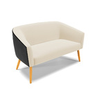 Sofá Namoradeira E Poltrona Giratória Ma30 Stella Preto/linho