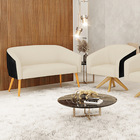 Sofá Namoradeira E Poltrona Giratória Ma30 Stella Preto/linho