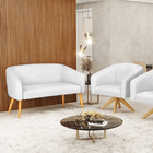 Sofá Namoradeira E Poltrona Giratória Ma30 Stella Sintético D