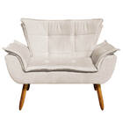 Sofá Namoradeira E Poltrona Giratória Mm30 Opala Suede D03 -