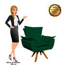 Sofá Namoradeira E Poltrona Giratória Mm30 Opala Suede D03 -