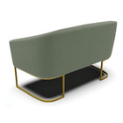 Sofá Namoradeira E Poltrona Industrial Dourado Stella Bouclê