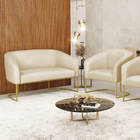 Sofá Namoradeira E Poltrona Industrial Dourado Stella Sint Be