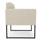 Sofá Namoradeira E Poltrona Industrial Preto Elisa Bouclê Beg