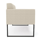 Sofá Namoradeira E Poltrona Industrial Preto Elisa Bouclê D03