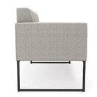 Sofá Namoradeira E Poltrona Industrial Preto Elisa Bouclê D03