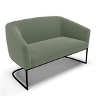 Sofá Namoradeira E Poltrona Industrial Preto Stella Bouclê D0