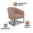 Sofá Namoradeira E Poltrona Industrial Preto Stella Bouclê D0