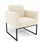 Sofá Namoradeira E Poltrona Marisa Industrial Preto Veludo D0