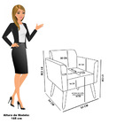 Sofá Namoradeira E Poltrona Marisa Pé Palito Natural Veludo D