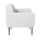 Sofá Namoradeira E Poltrona Marisa Pé Villach Preto Sintético