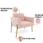 Sofá Namoradeira E Poltrona Pé De Ferro Dourado Salão Marisa