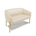 Sofá Namoradeira E Poltrona Pé De Ferro Dourado Stella Corino