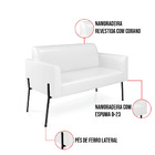 Sofá Namoradeira E Poltrona Pé De Ferro Preto Marisa Corano -